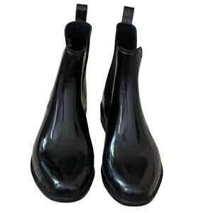 Lauren Ralph Lauren Tally Chelsea Rain Boot Black Size 7